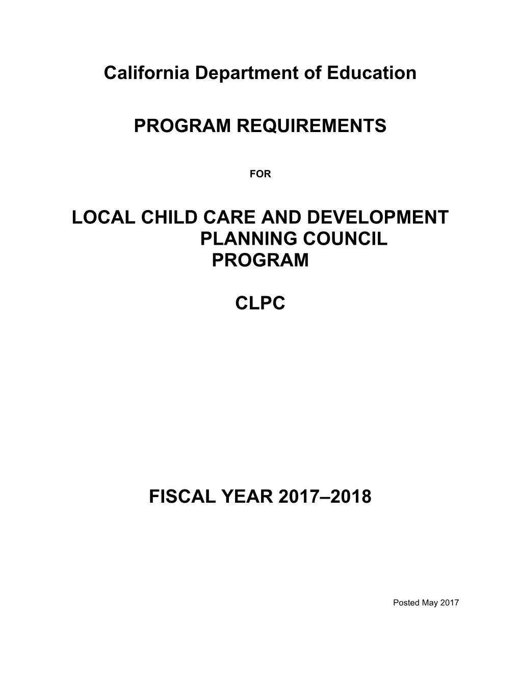 2017-18 Local Child Care Planning Council - Child Development (CA Dept of Education)