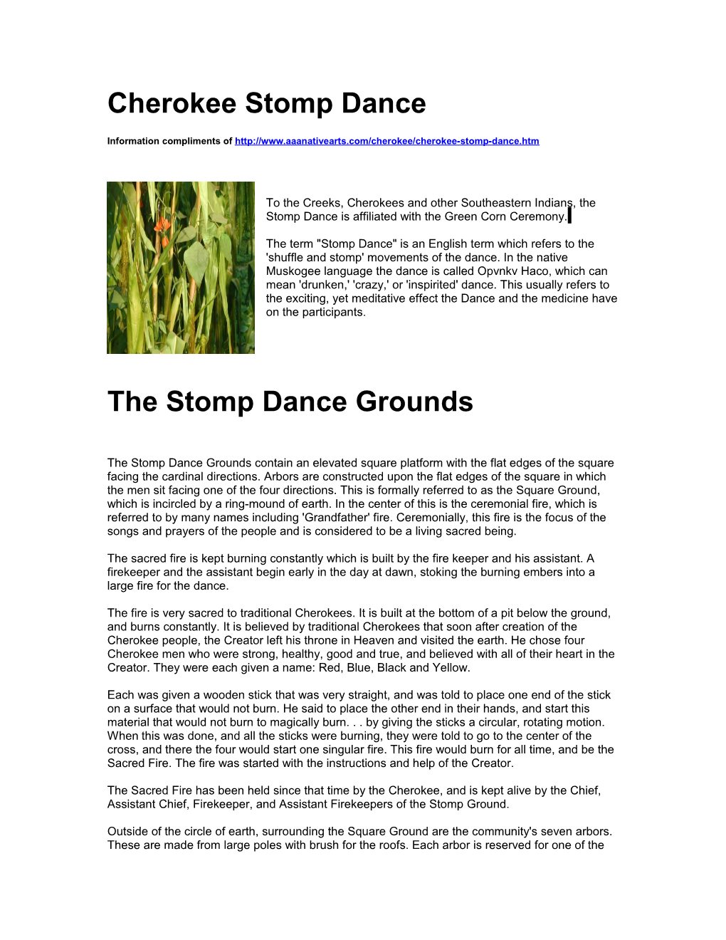 Cherokee Stomp Dance