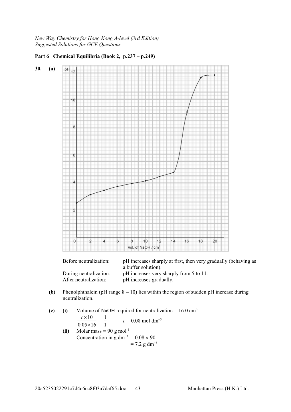 Part 6 Chemical Equilibria