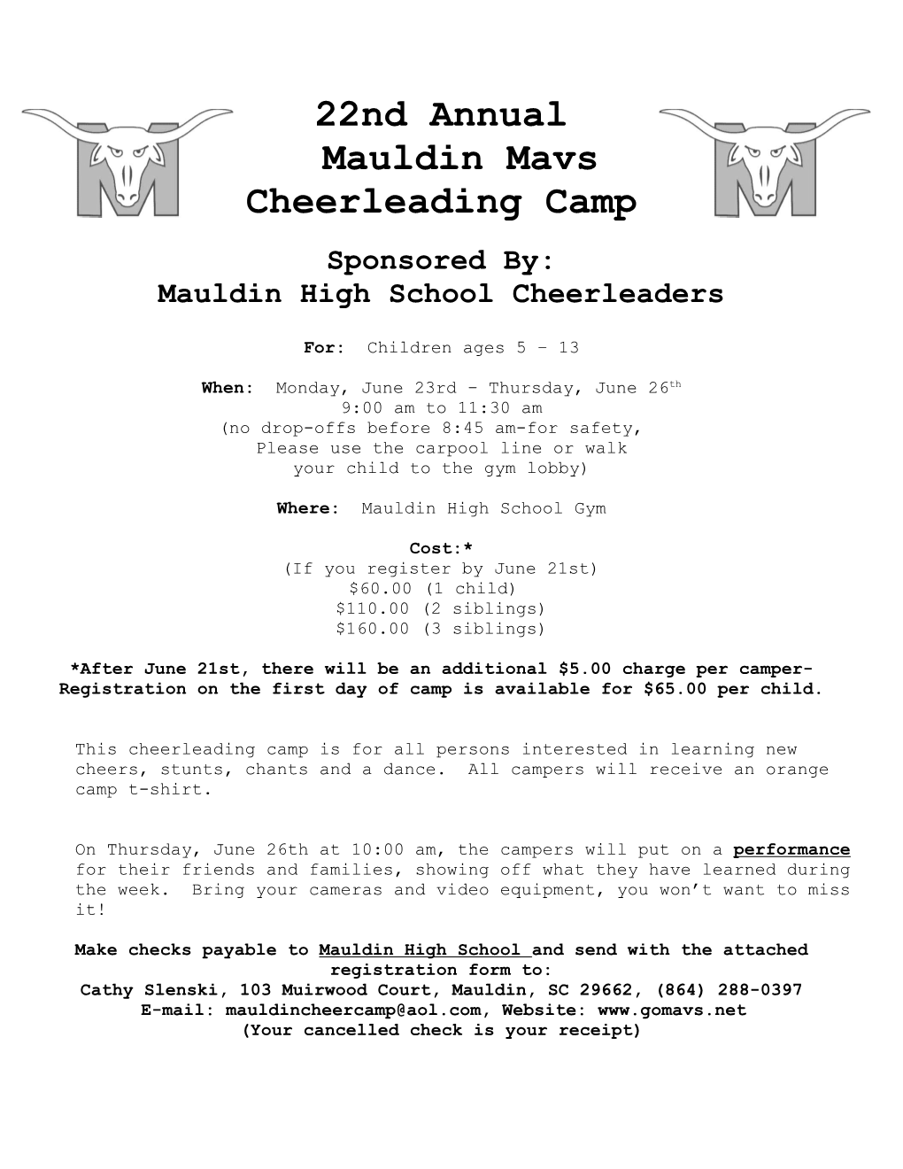 Mauldin High School Cheerleaders