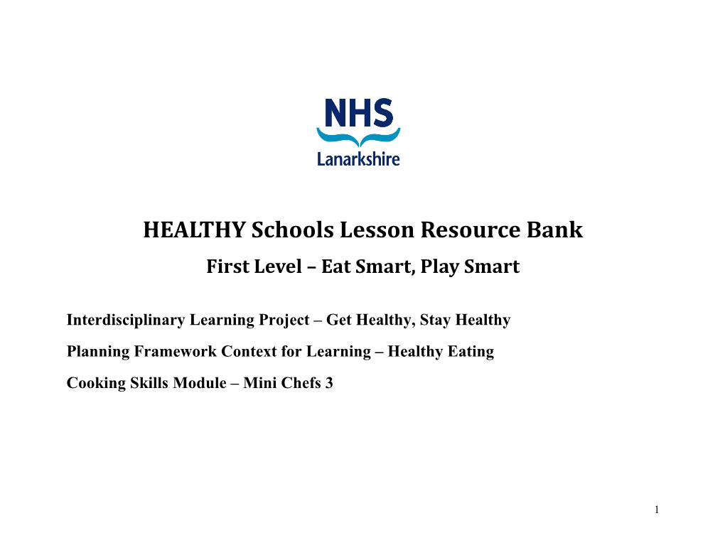 Fit for School Health & Wellbeing Activity Programme s1