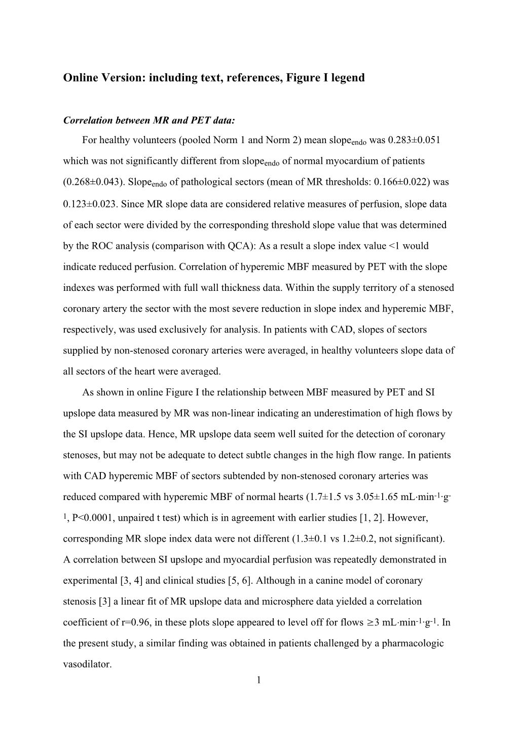 Assessment of Myocardial Perfusion