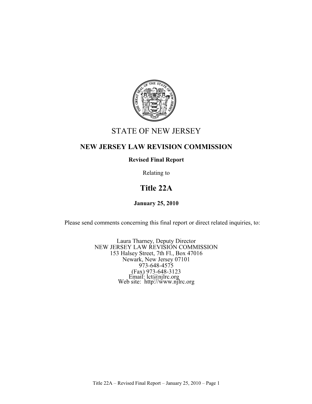 New Jersey Law Revision Commission s9