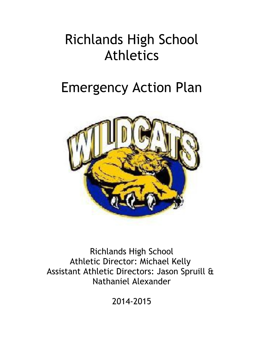 Richlands High School Emergency Action Plan