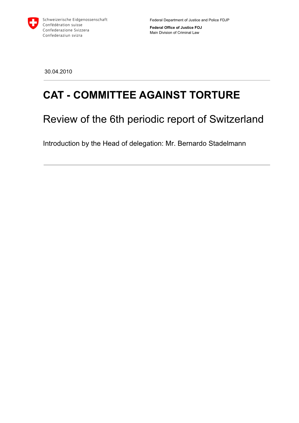 Cat - Committee Against Torture