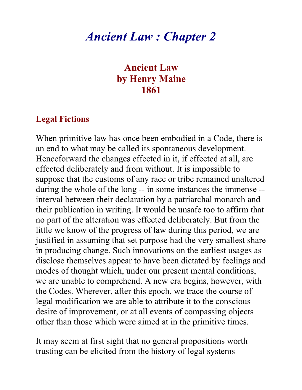 Ancient Law : Chapter 2