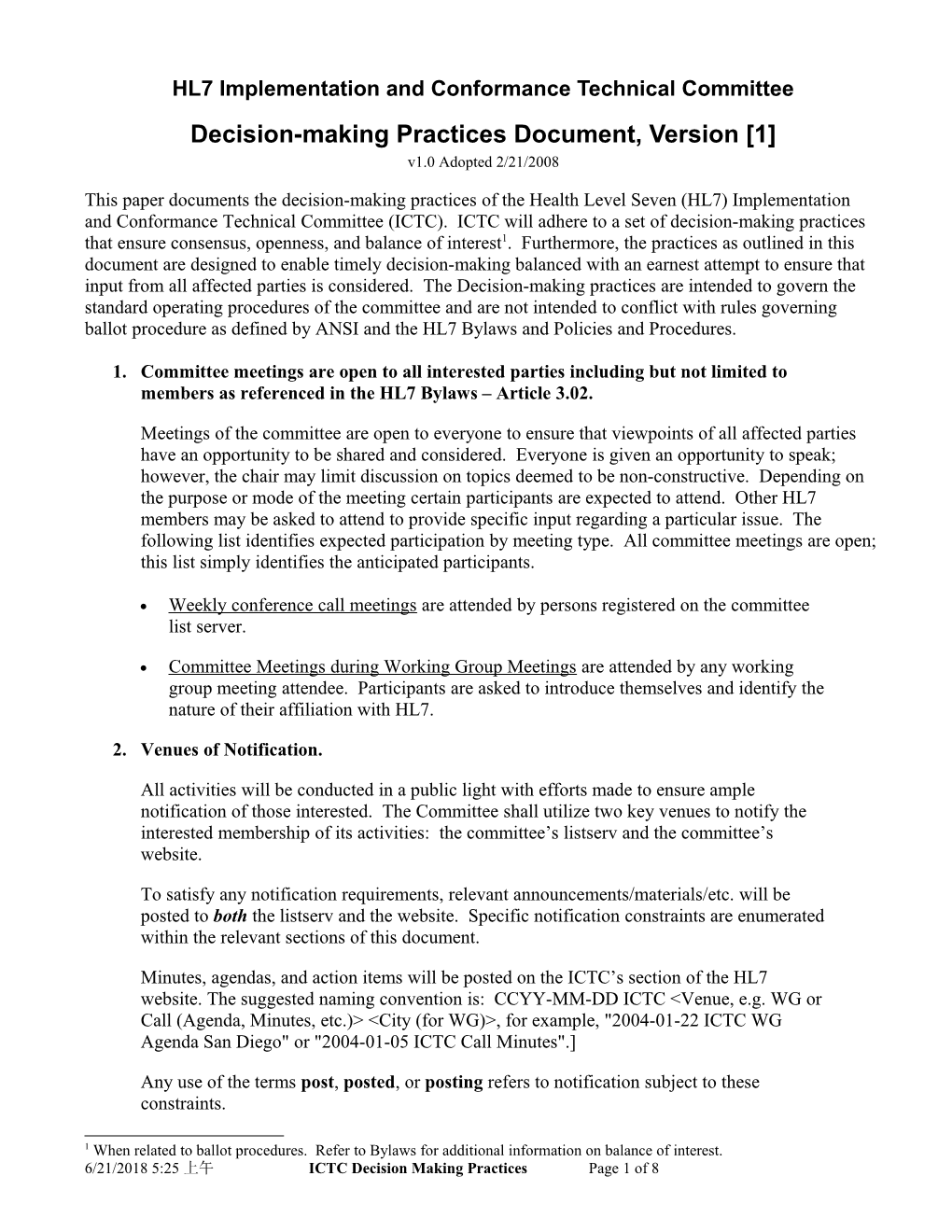 Committee Decision-Making Practices V1.0 s1