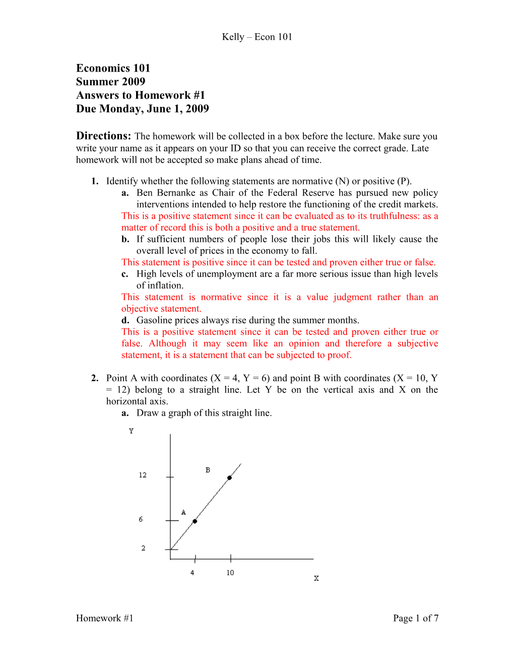 Answers to Homework #1