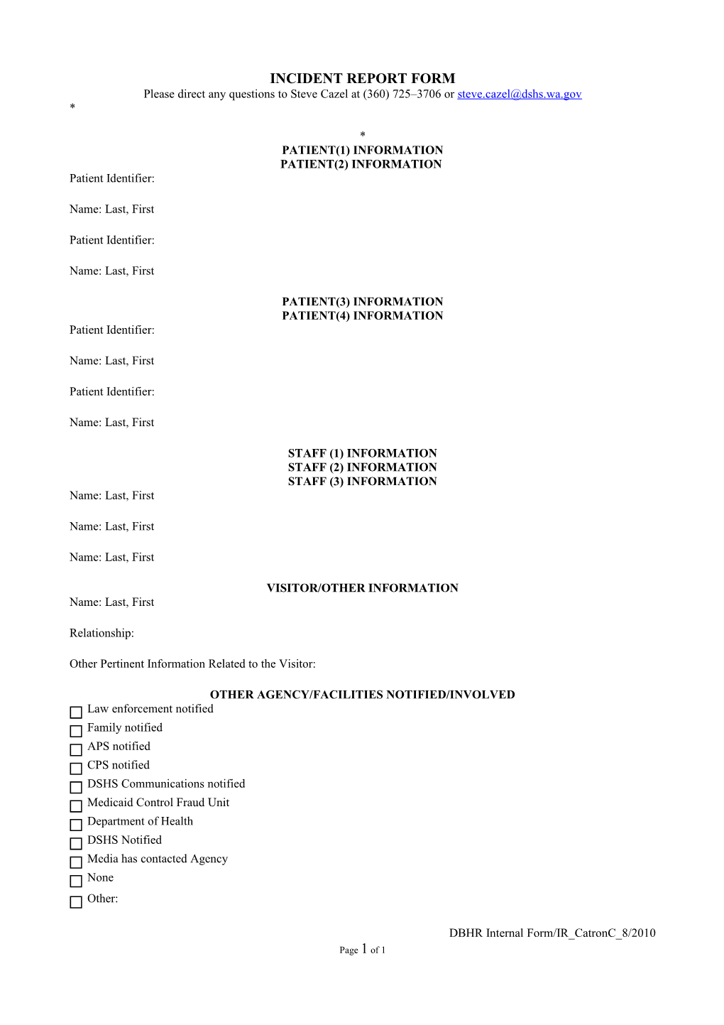 Incident Report Form