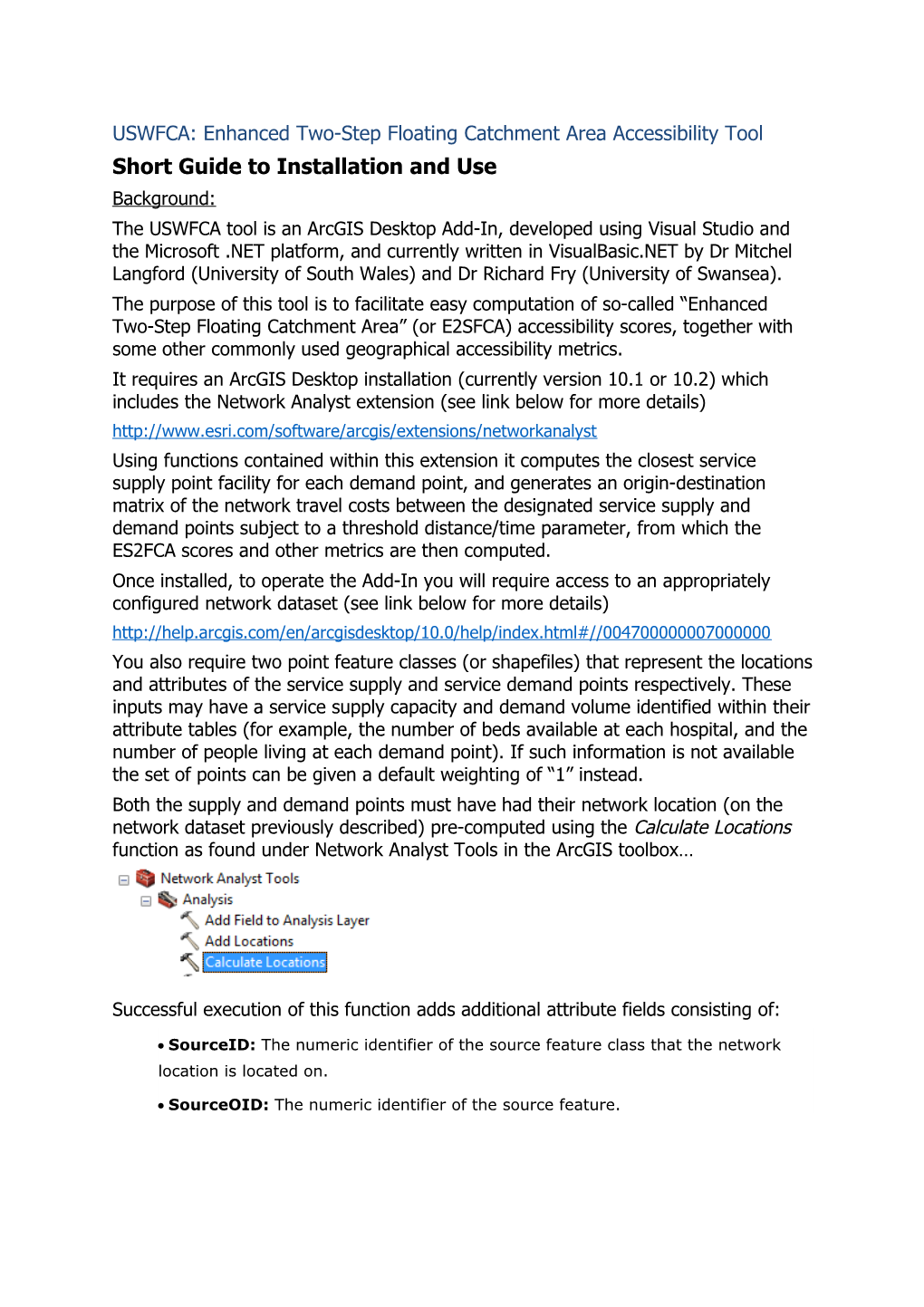 USWFCA: Enhanced Two-Step Floating Catchment Area Accessibility Tool