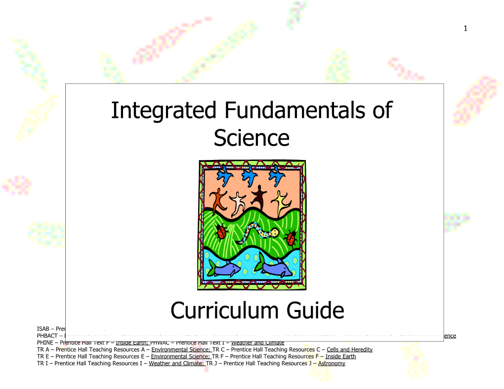 Integrated Essentials of Science Extended Curriculum Guide