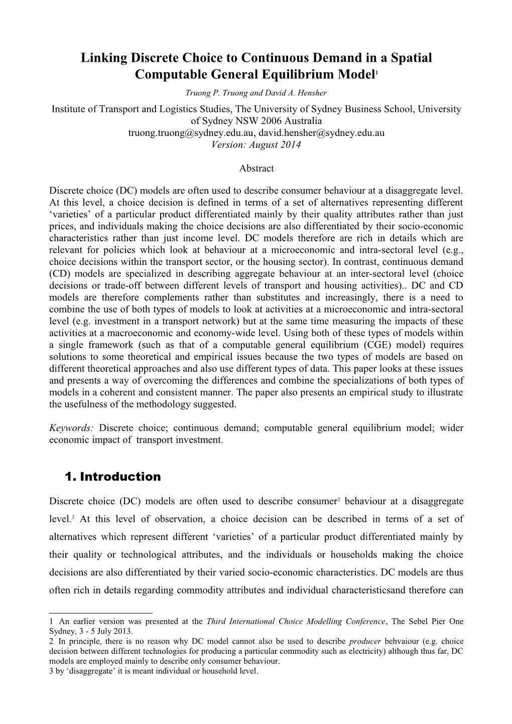 Linking Discrete Choice to Continuous Demand in a Spatial Computable General Equilibrium