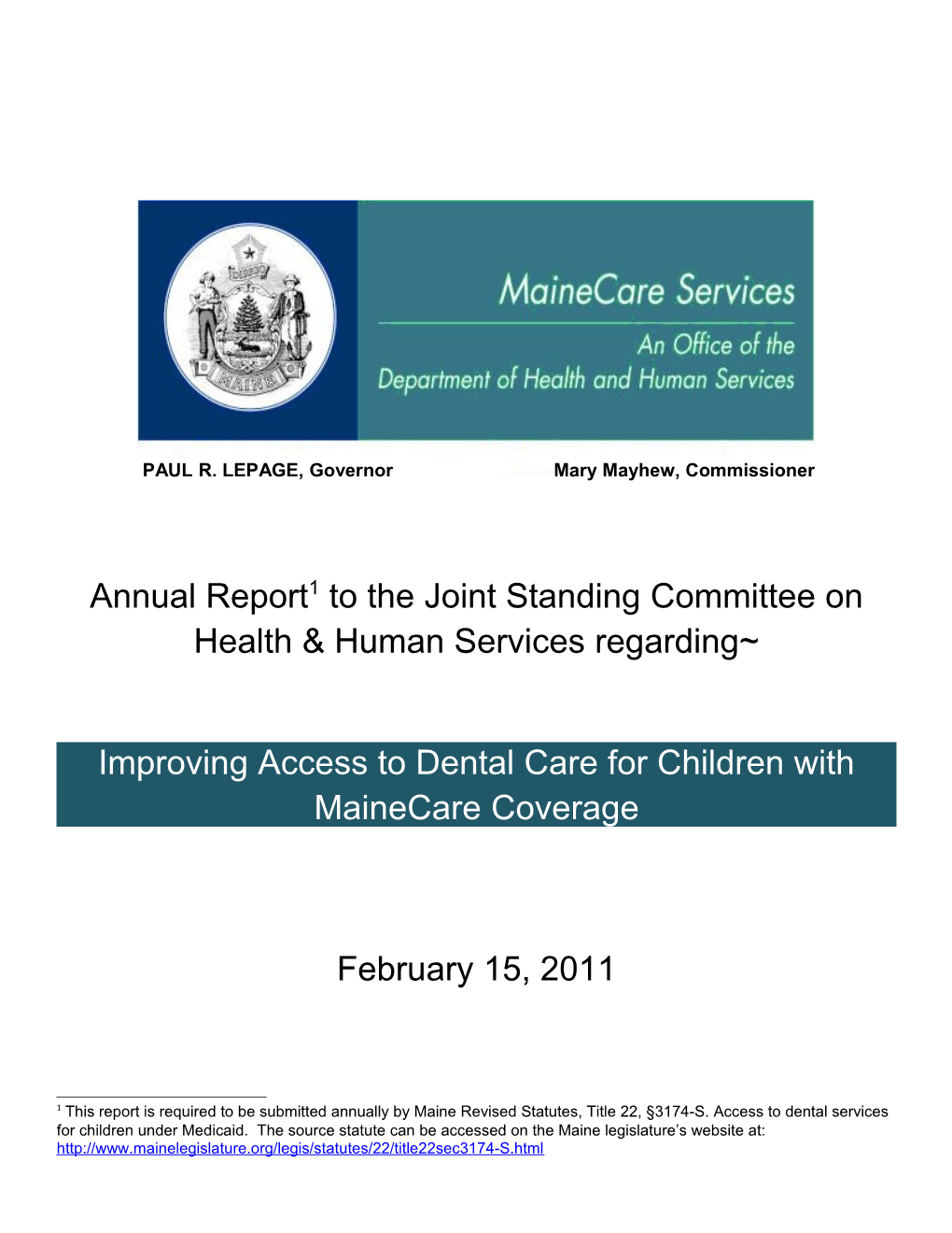 Joint Standing Committee on Health and Human Services