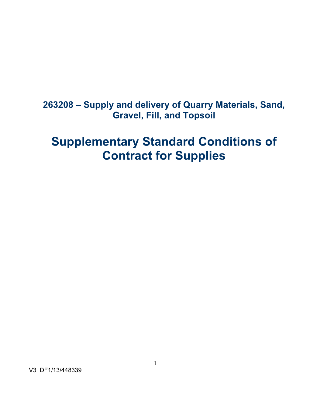 263208 Supply and Delivery of Quarry Materials, Sand, Gravel, Fill, and Topsoil