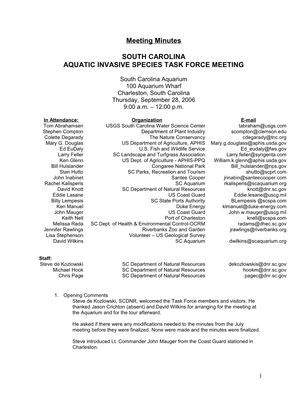 Aquatic Invasive Species Task Force