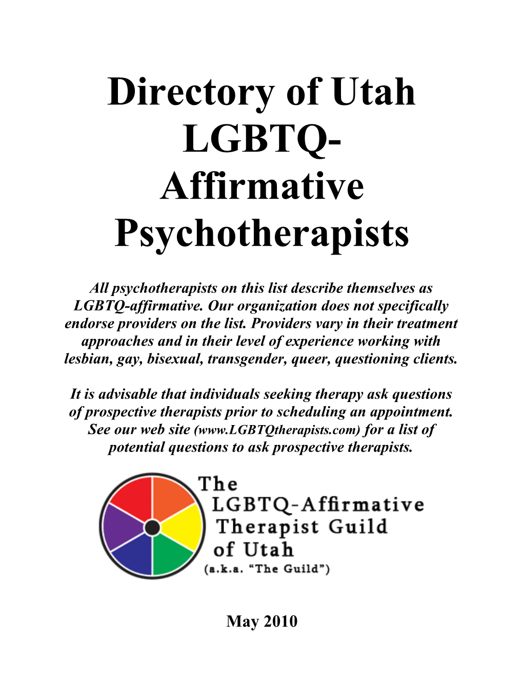 Directory of Utah LGBTQ