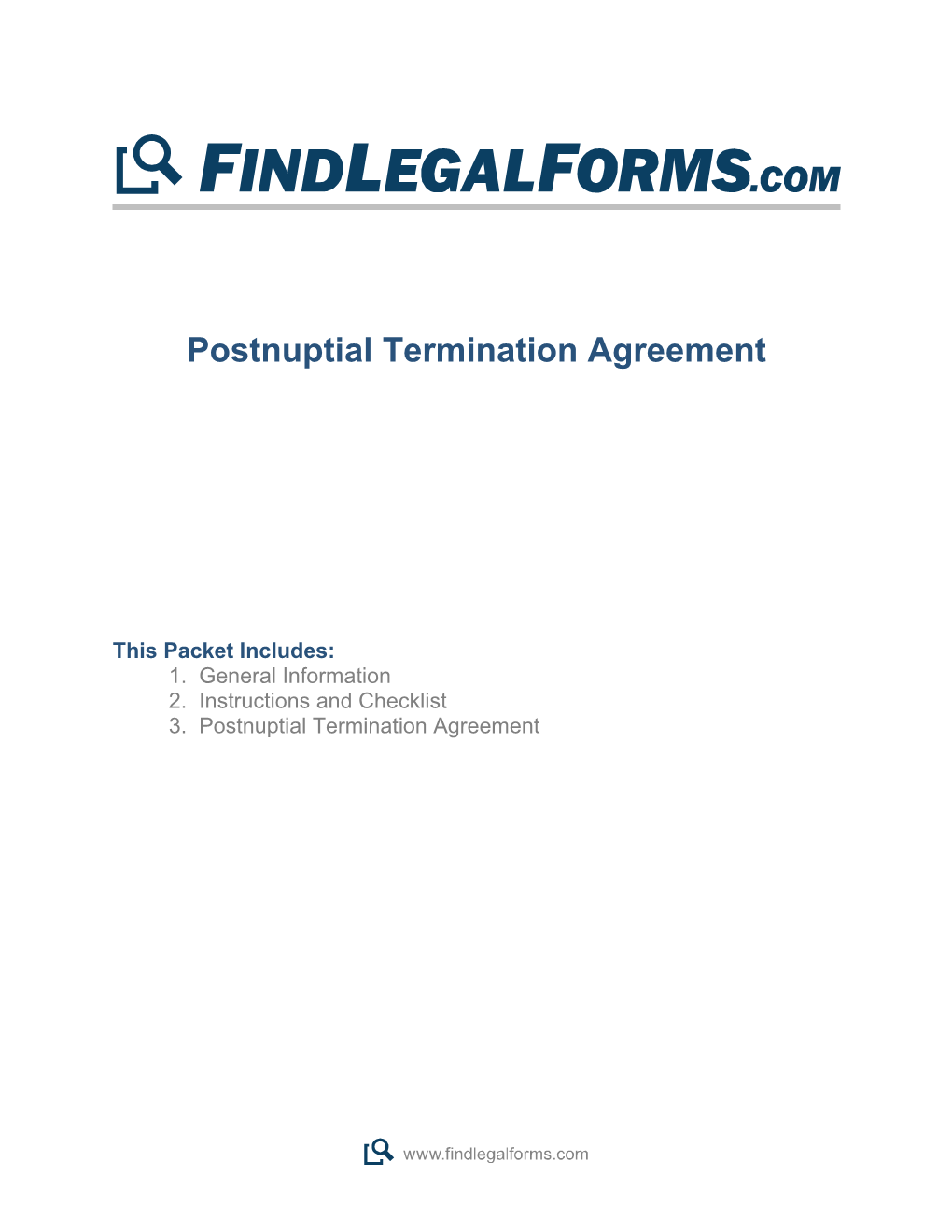 Postnuptial Termination Agreement