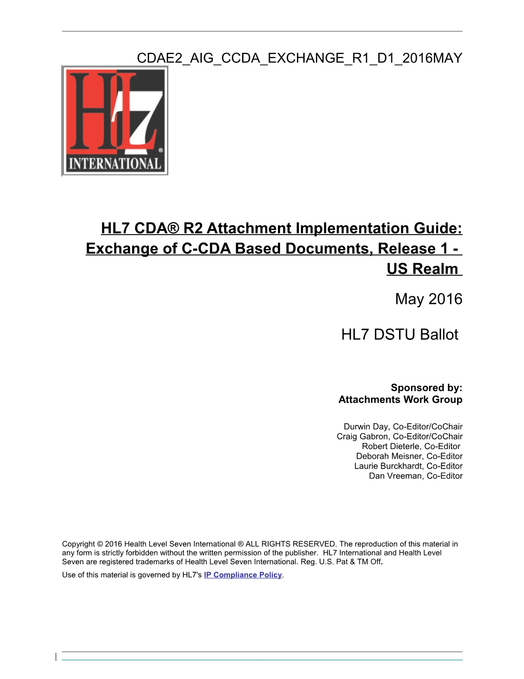 CDAR2 IG Supplement to IHE Consolidated Templated Guide s2