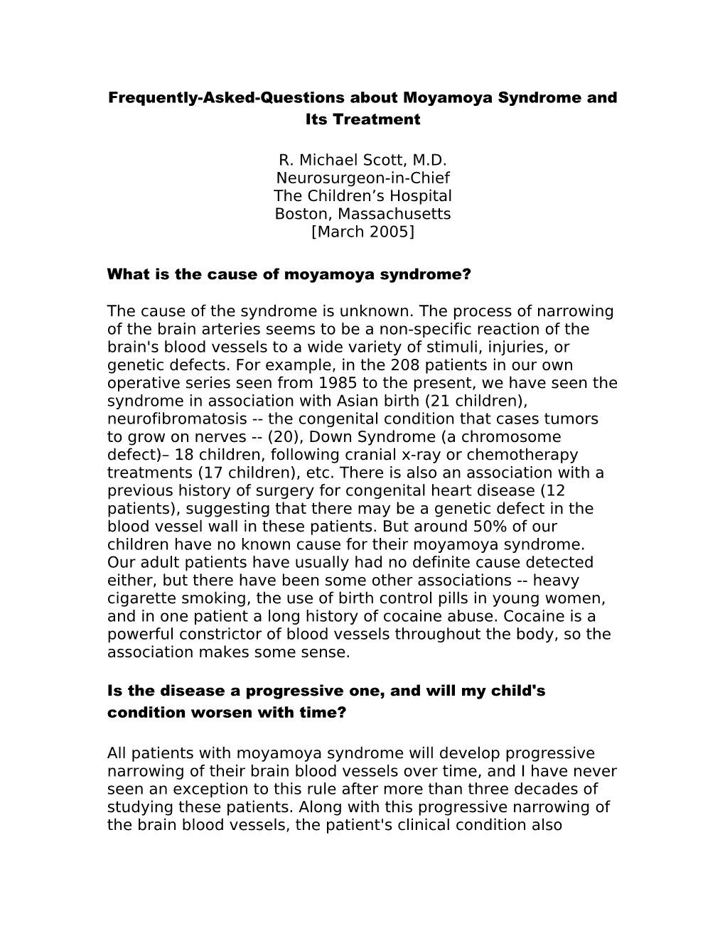 What Is the Cause of Moyamoya Syndrome