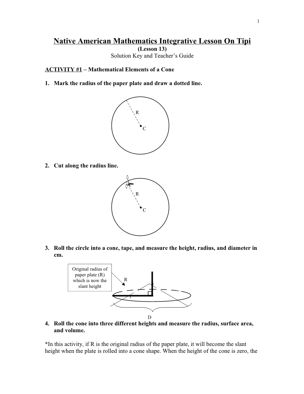 Native American Mathematics Integrative Lesson on Tipi