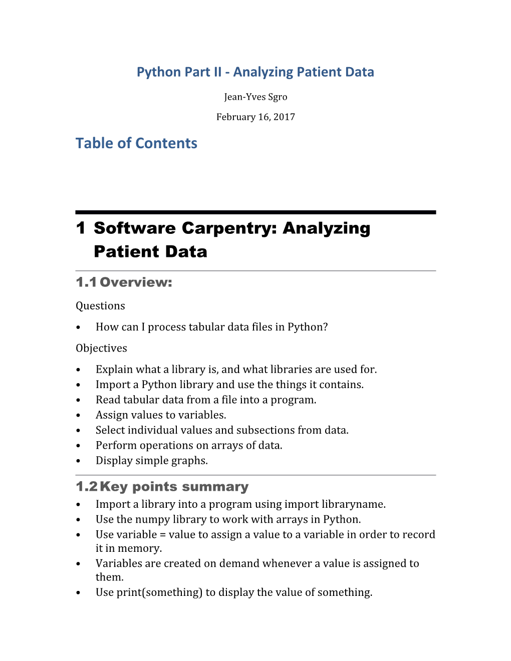 Python Part II - Analyzing Patient Data