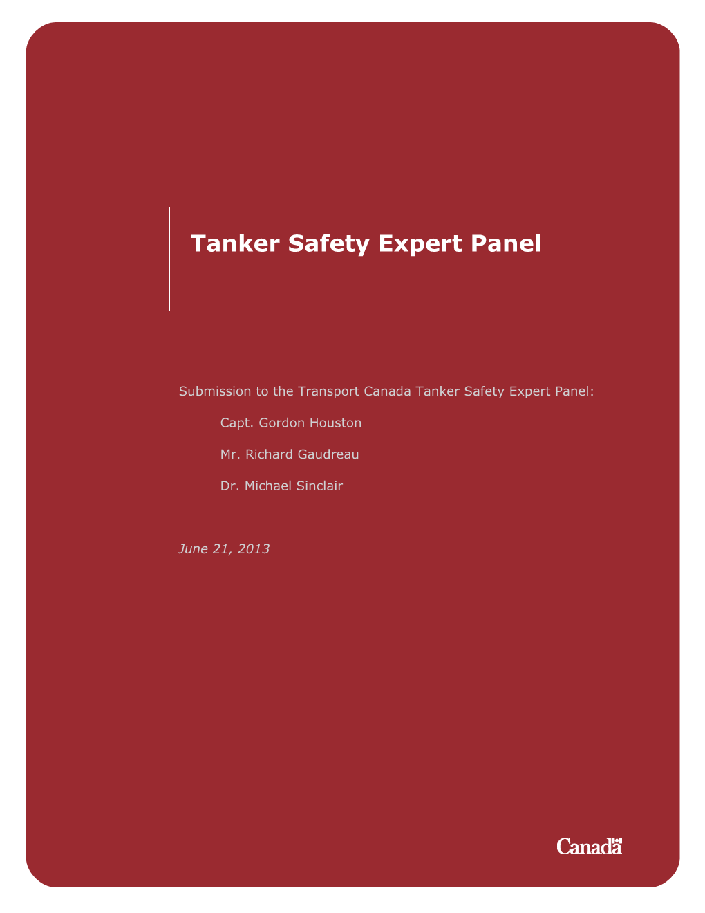 PORT METRO VANCOUVER Submission to Canada S Tanker Safety Expert Panel