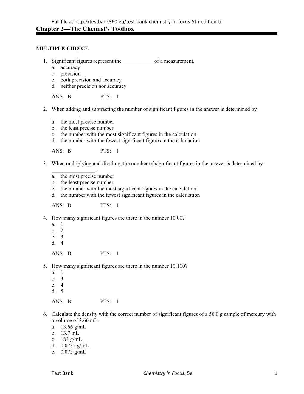 Chapter 2 the Chemist's Toolbox