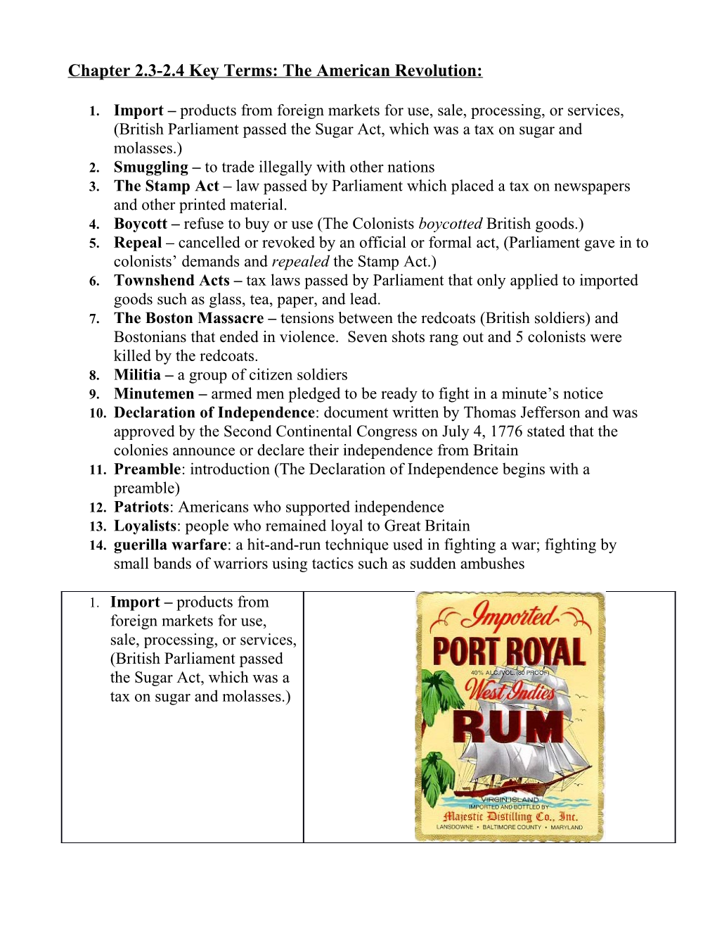 Chapter 12 Key Terms Road to Civil War
