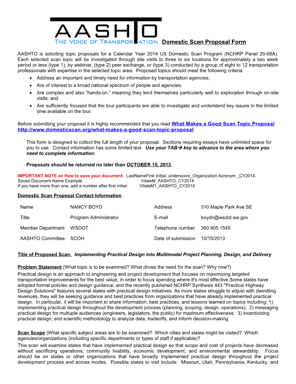 AASHTO Domestic Scan Proposal Form s5