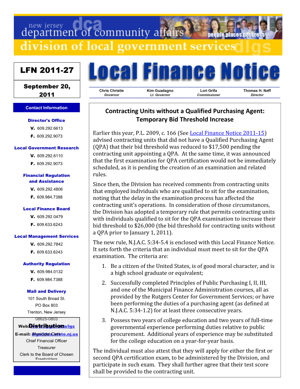 Local Finance Notice 2011-27 September 20, 2011 Page 3