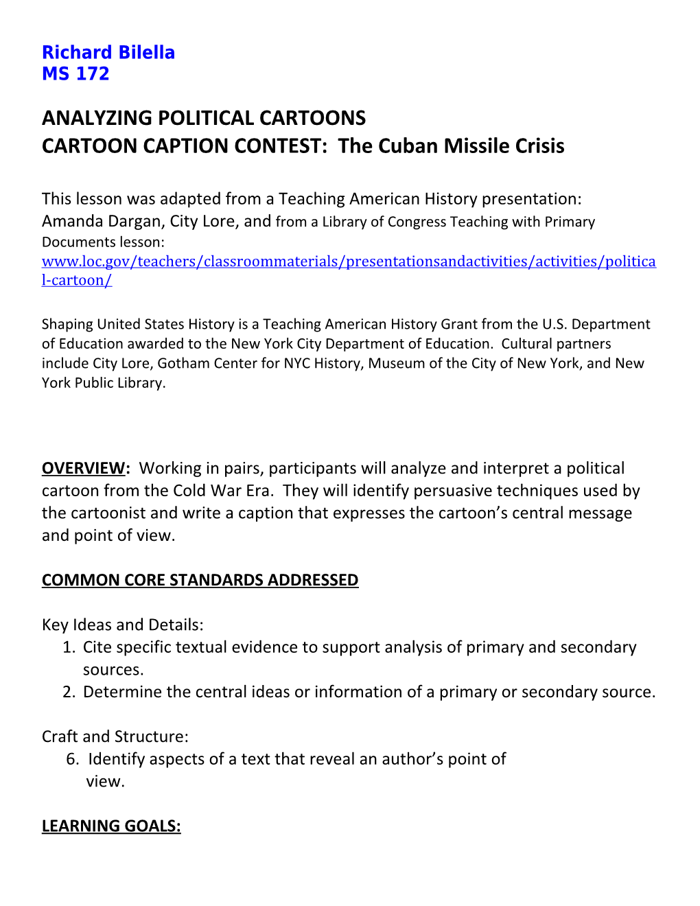 CARTOON CAPTION CONTEST: the Cuban Missile Crisis