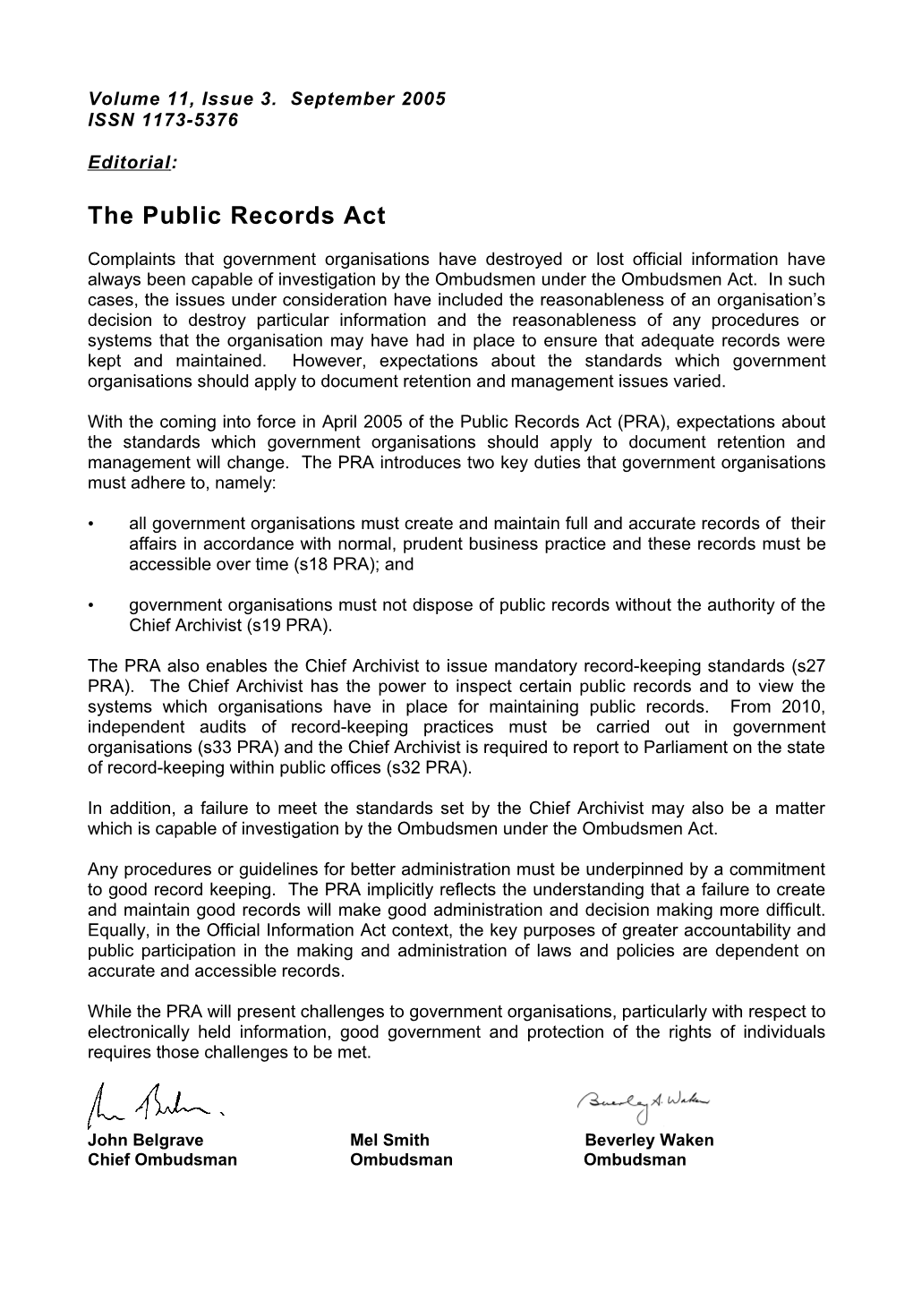 The Public Records Act