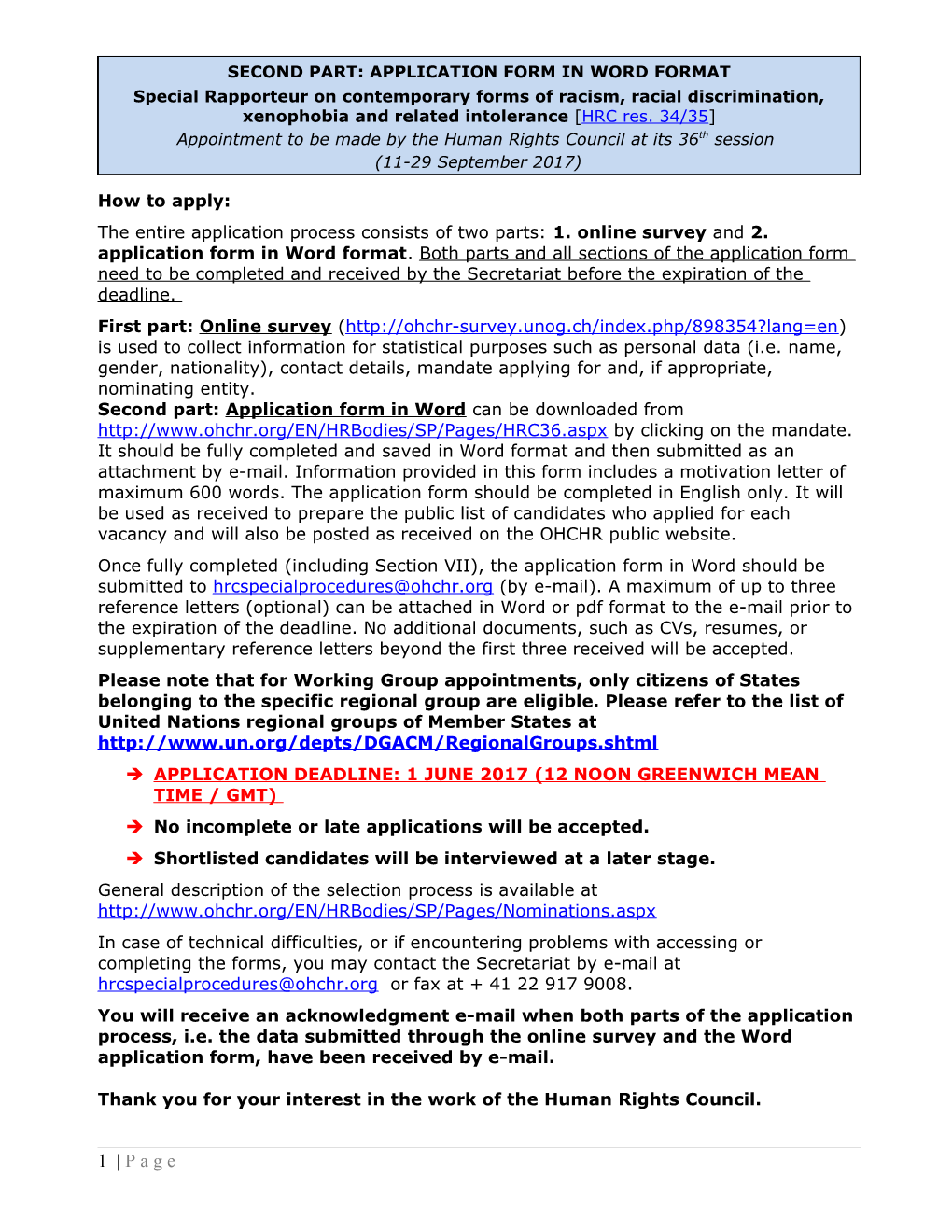 Human Rights Council Secretariat (Standardized Form) s4