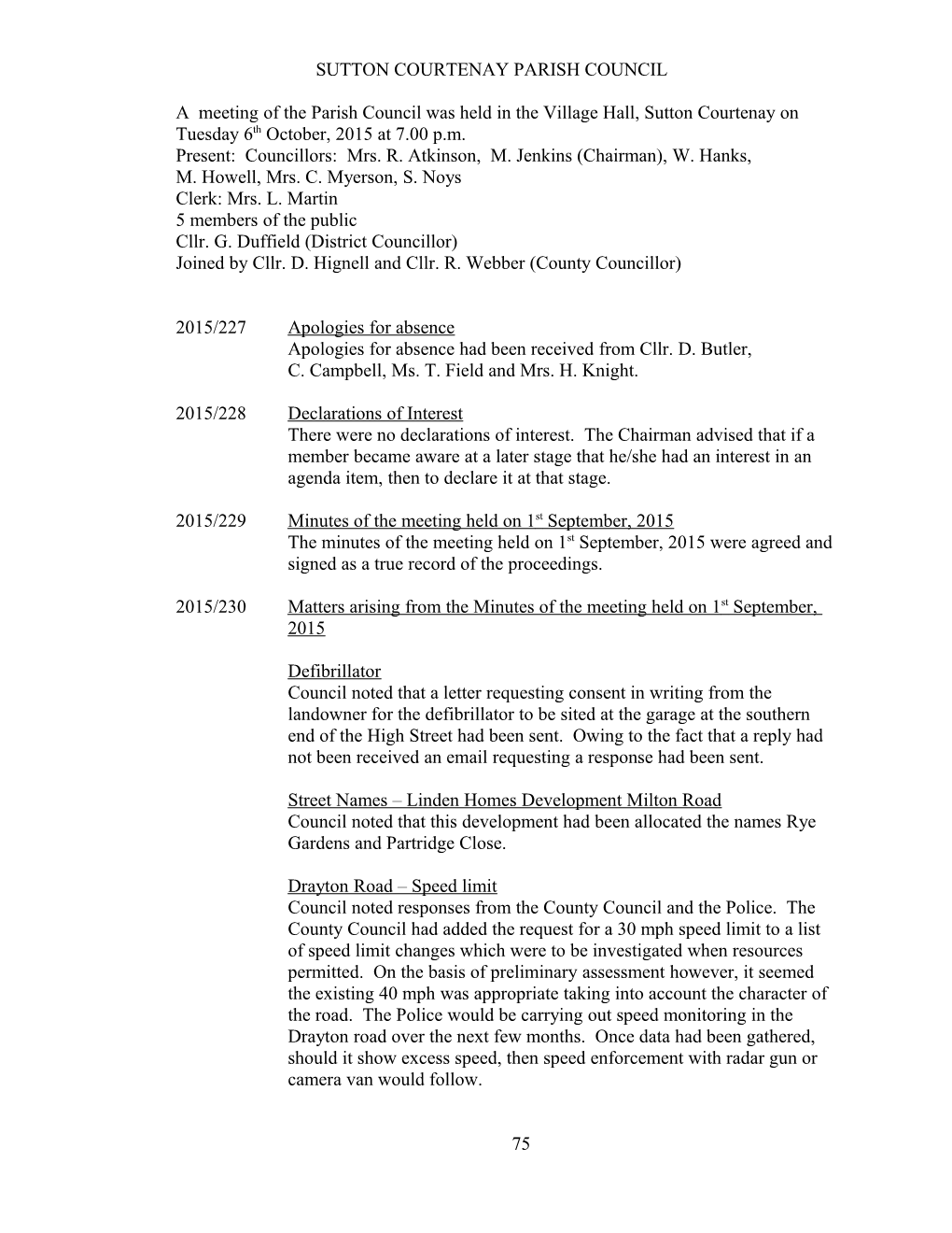 Sutton Courtenay Parish Council s1