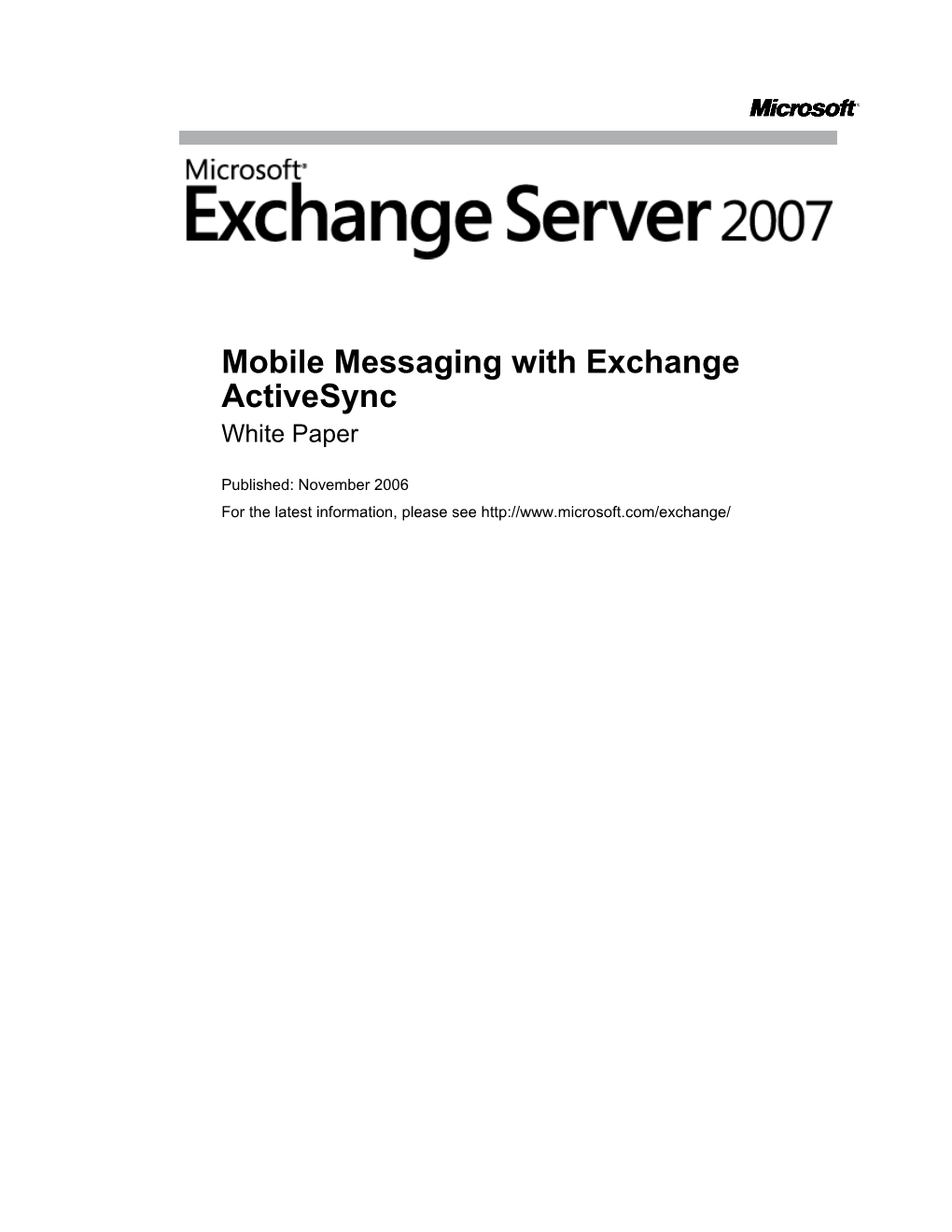 Mobile Messaging with Exchange Activesync