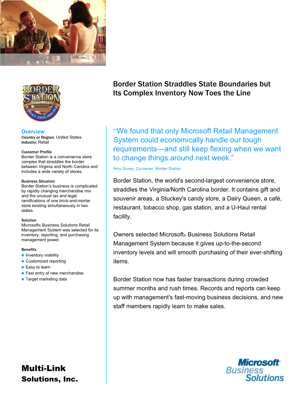 Border Station Straddles State Boundaries but Its Complex Inventory Now Toes the Line