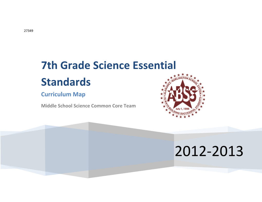 7Th Grade Science Essential Standards