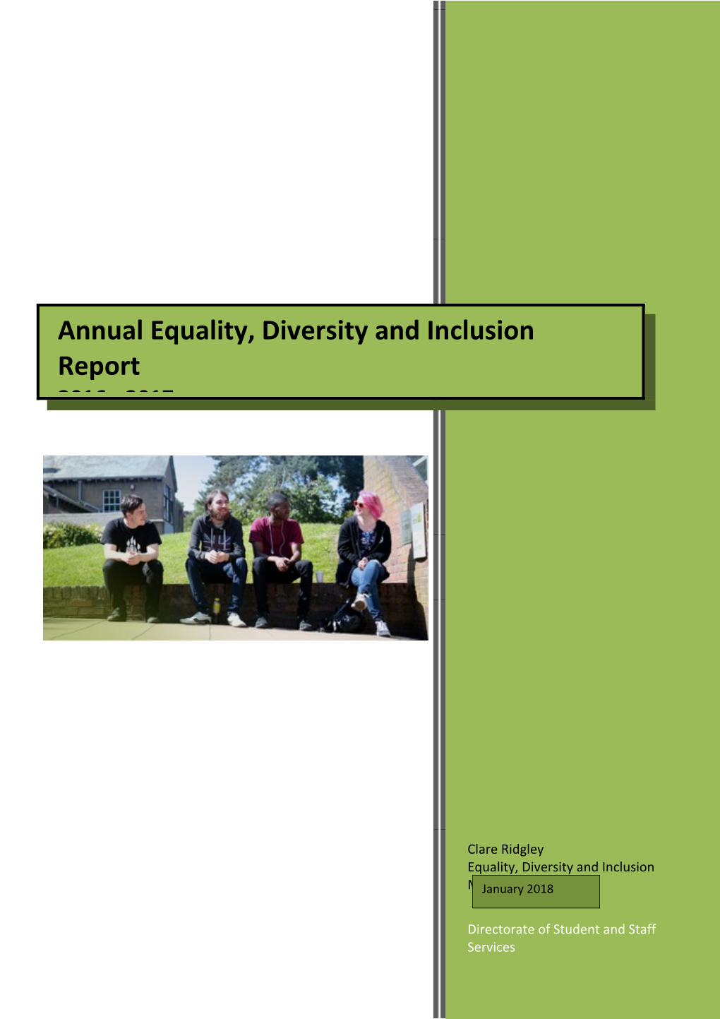 Annual Equality, Diversity and Inclusion Report