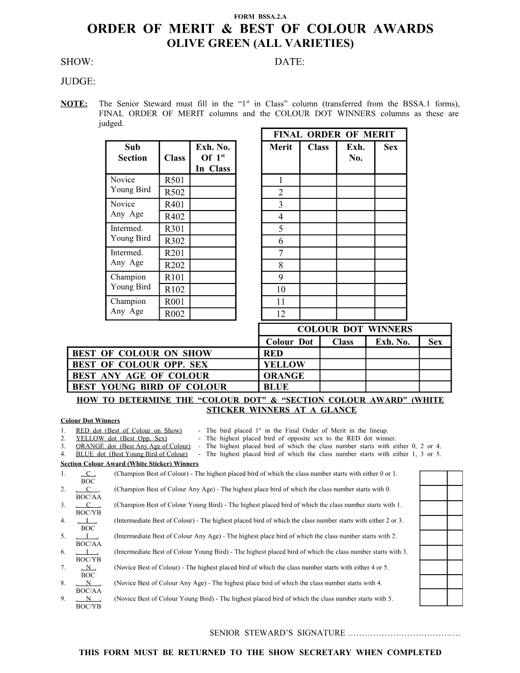 FORM BSSA 2 Rare