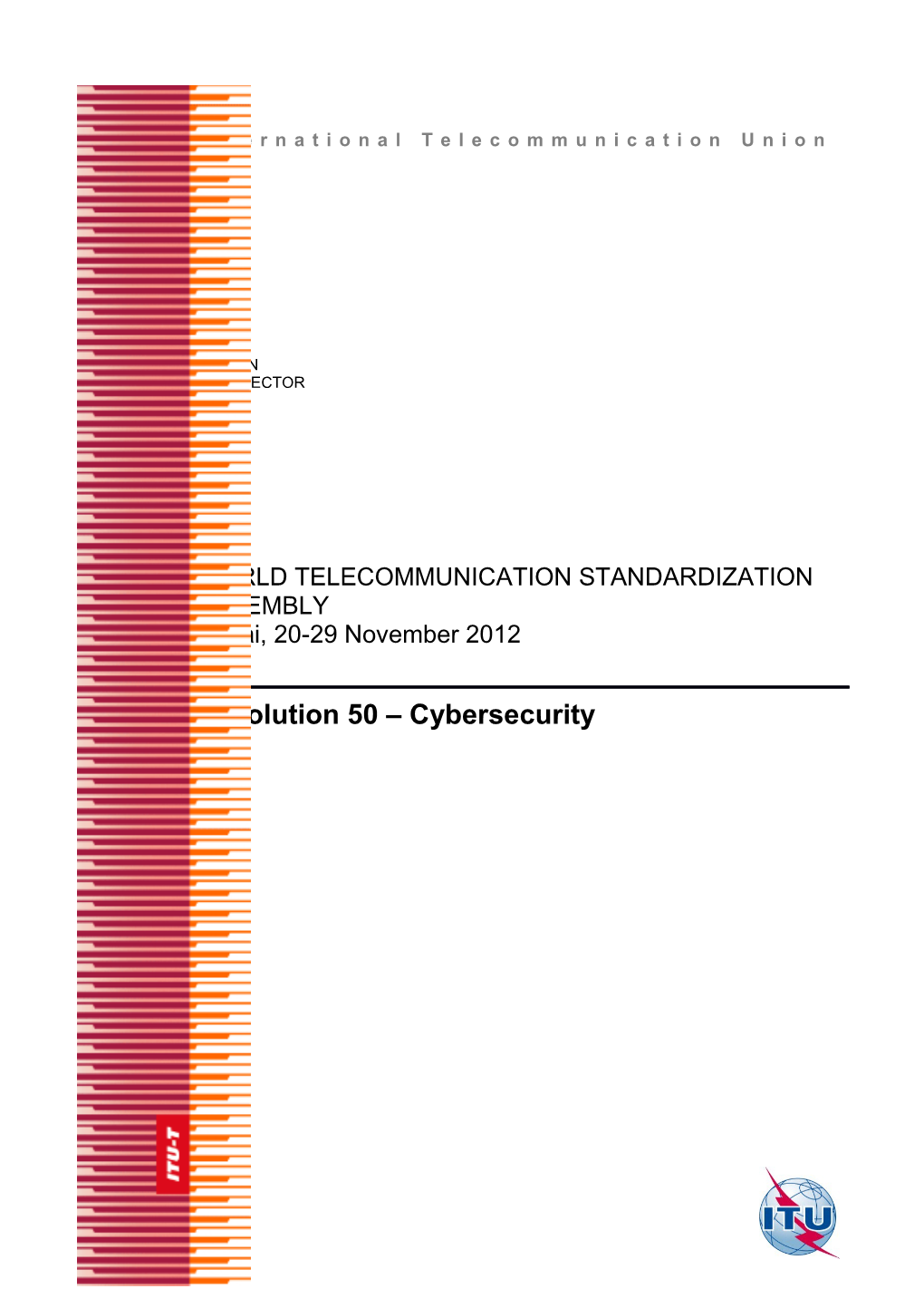 ITU-T Rec. Book 1 Resolutions ITU-T Series a Recommendations