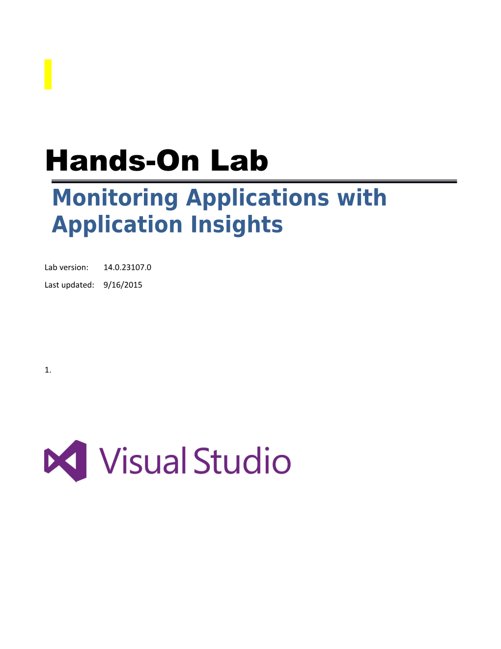 Monitoring New Application with Application Insights