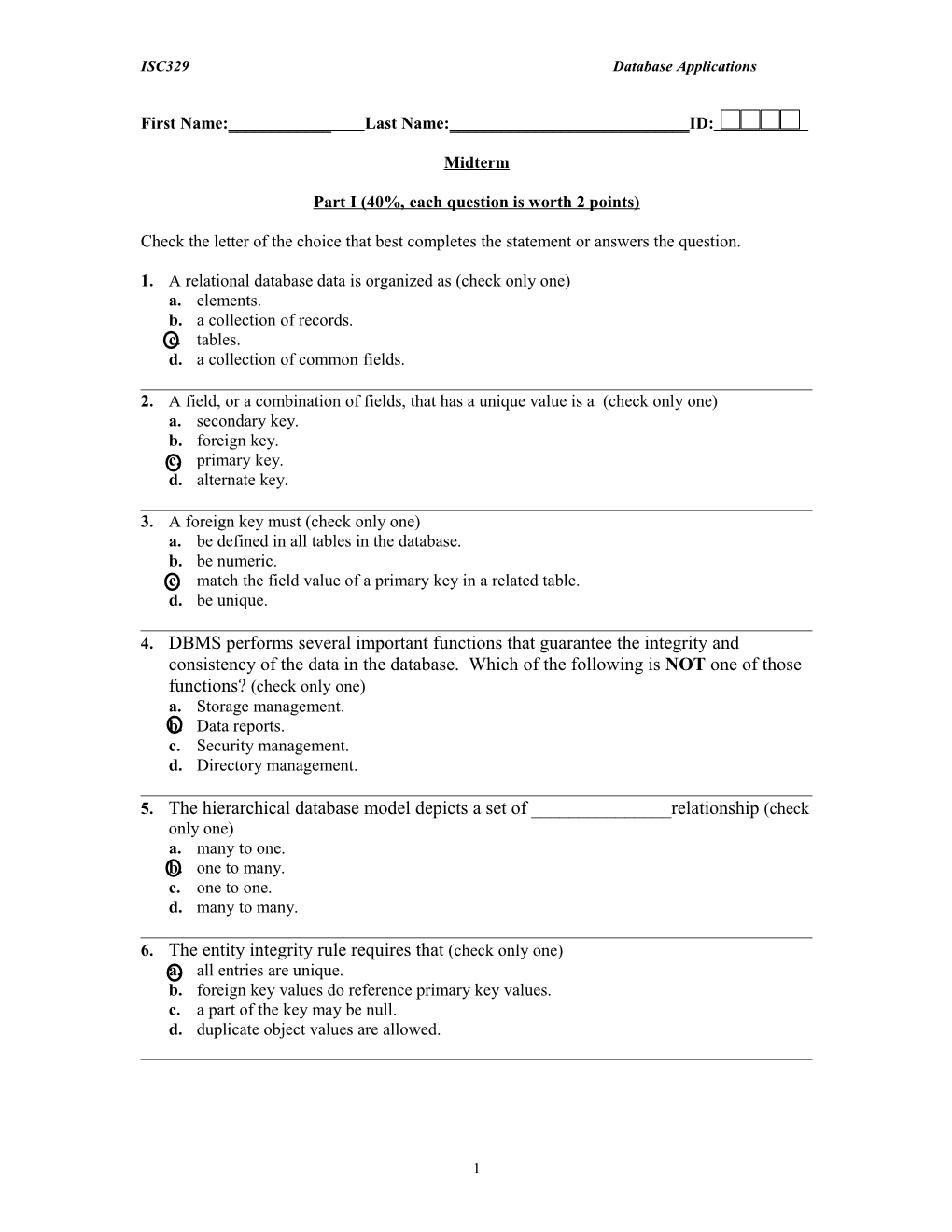 ISC329 Database Applications