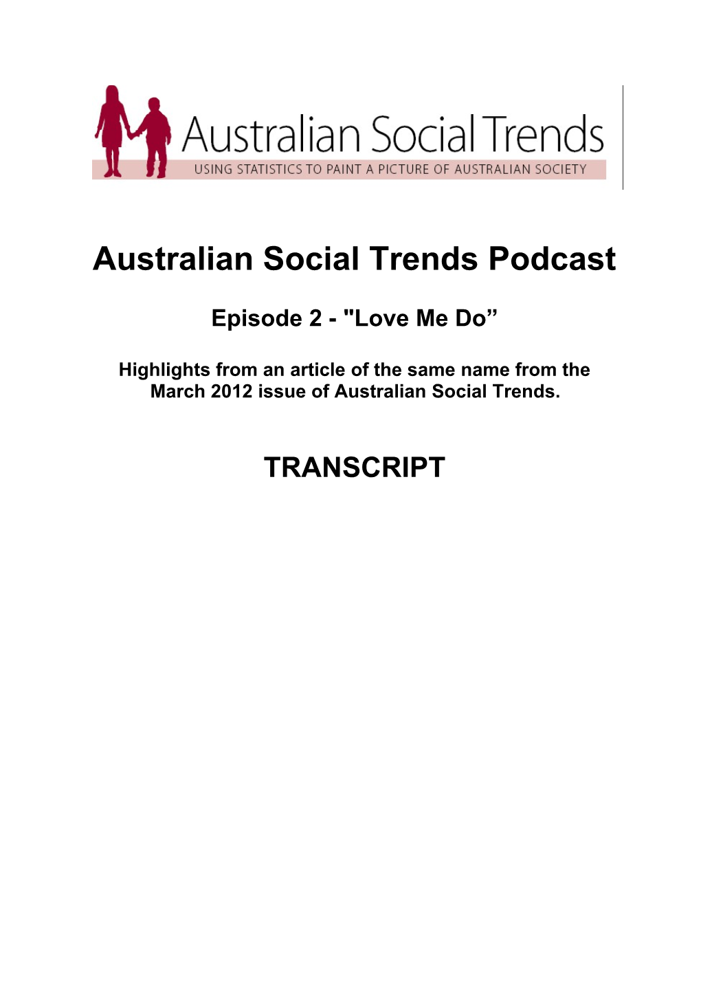 Australian Social Trends Podcast