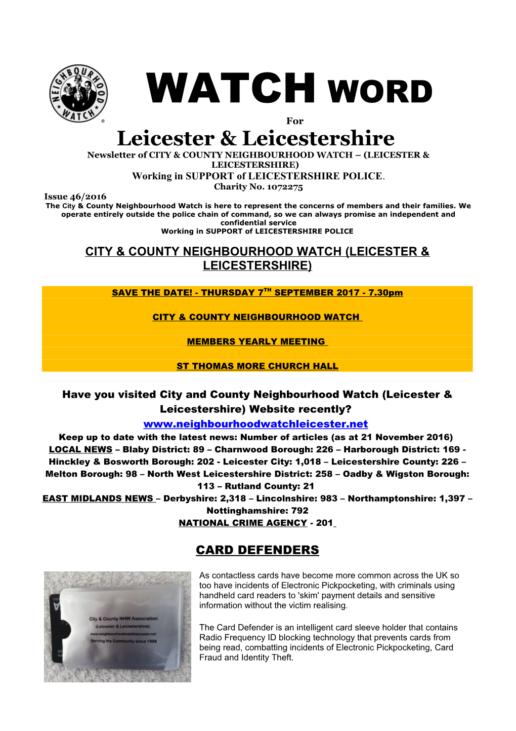 Leicester & Leicestershire s1