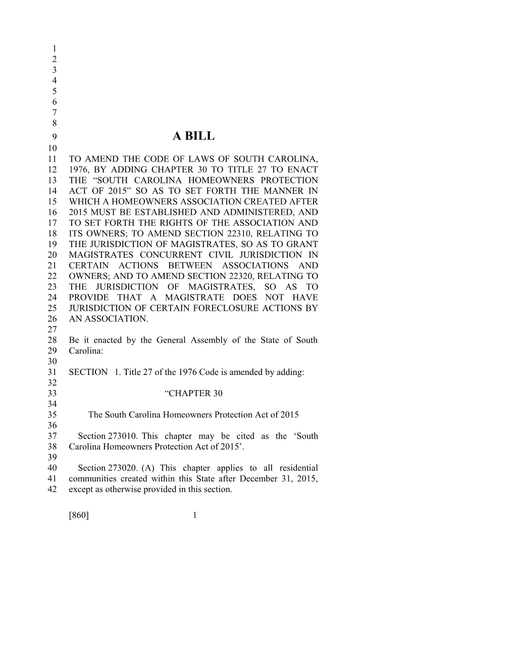 2015-2016 Bill 860 Text of Previous Version (Jun. 3, 2015) - South Carolina Legislature Online
