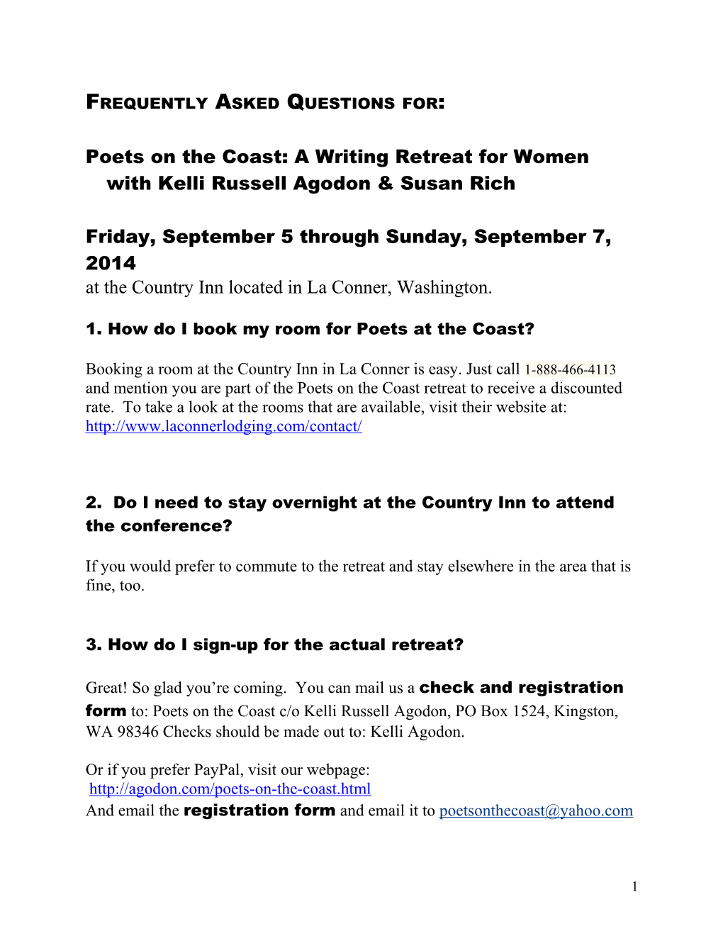 Poets on the Coast: a Writing Retreat for Women