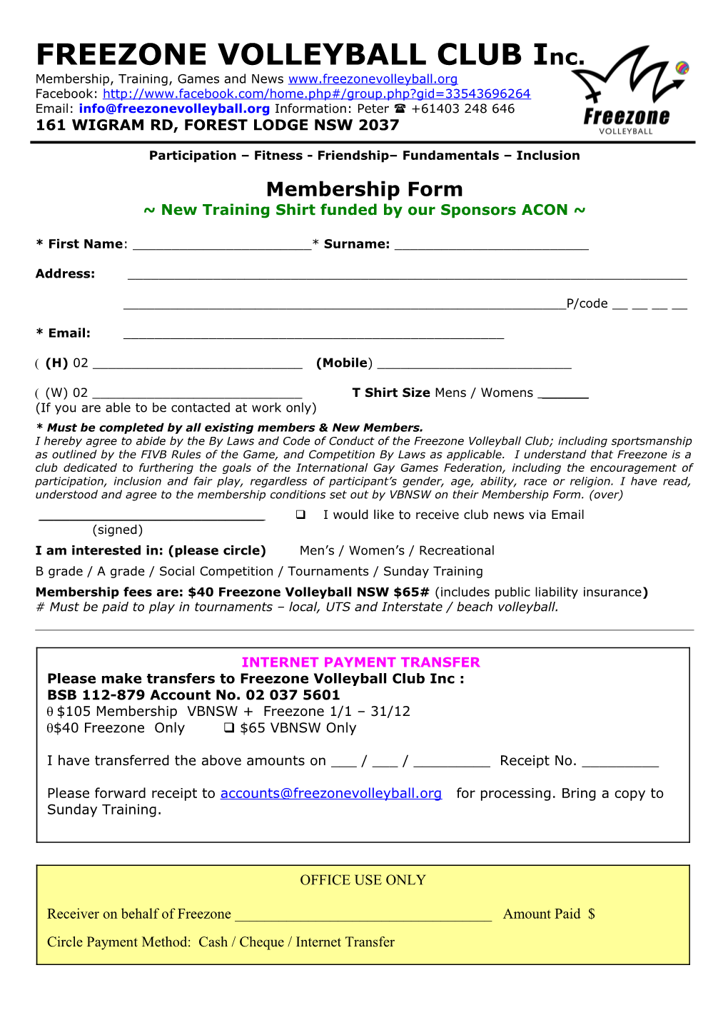 Membership Renewal Form