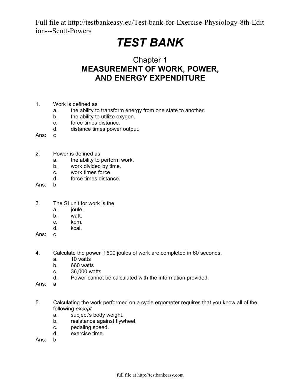 Chapter 1 Test Bank s1