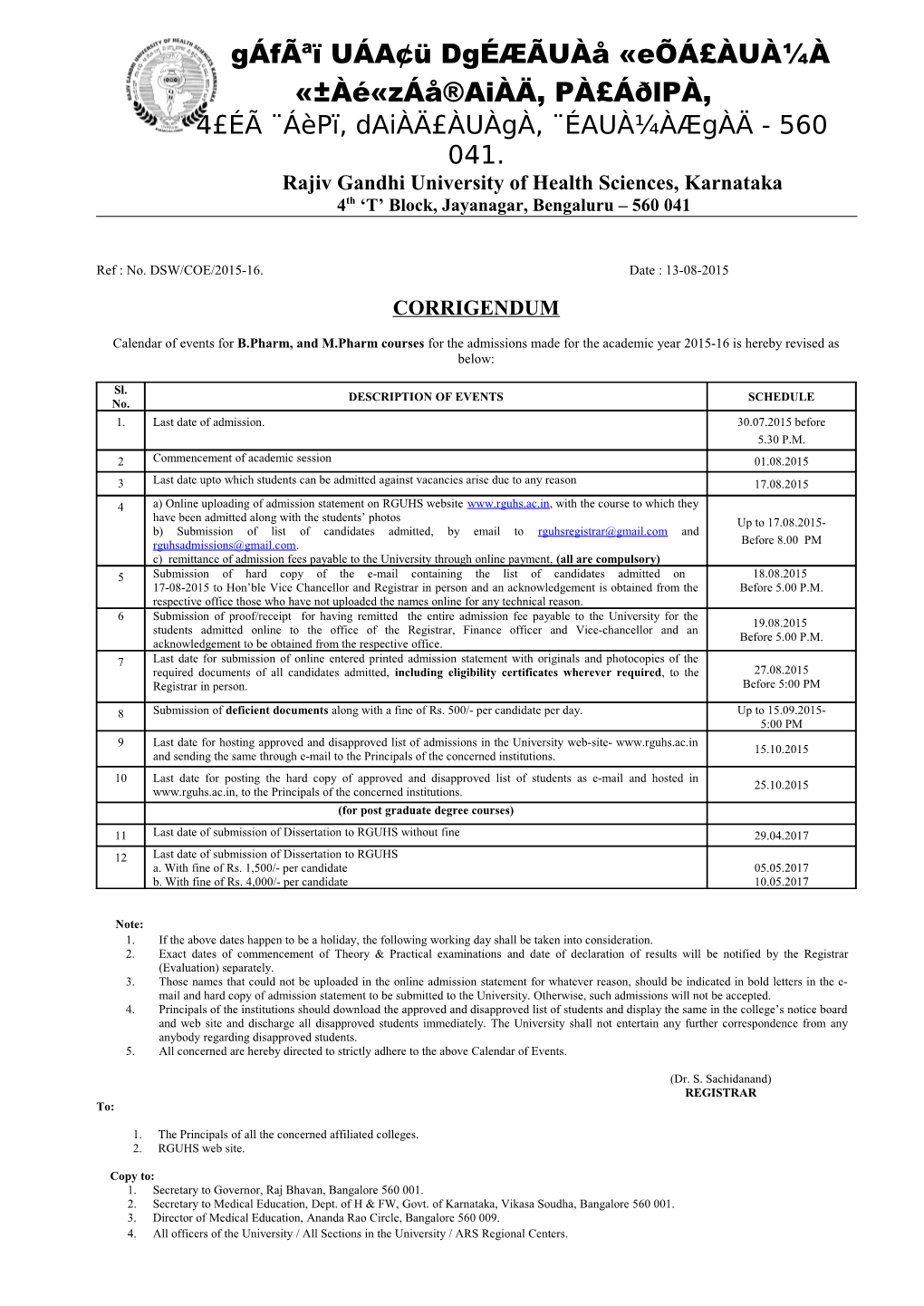 Rajiv Gandhi University of Health Sciences, Karnataka s48