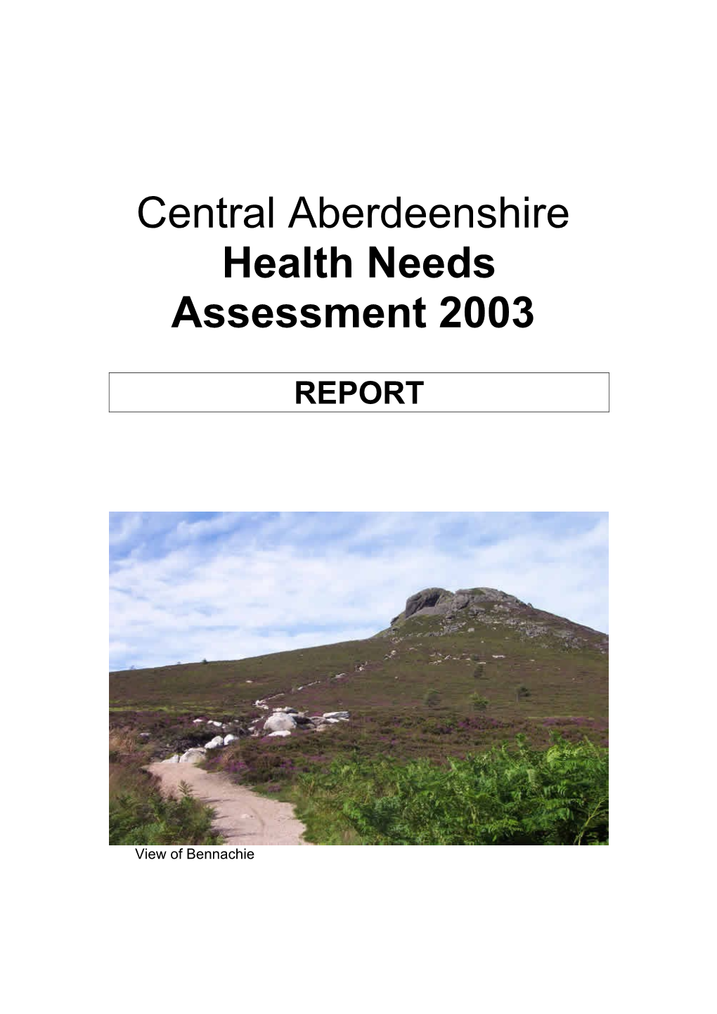 Health Needs Assessment 2003